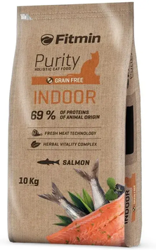 Фото Fitmin cat Purity Indoor (для домашніх котів з лососем та рибою), 10 кг &mdash; купити в інтернет-магазині ЗооБаза
