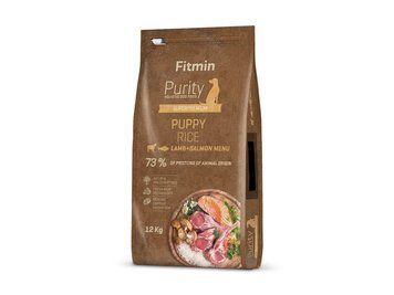 Фото Fitmin dog Purity Rice Puppy Lamb & Salmon (для цуценят всіх порід собак з рисом, ягня та лосось), 12 кг &mdash; купити в інтернет-магазині ЗооБаза