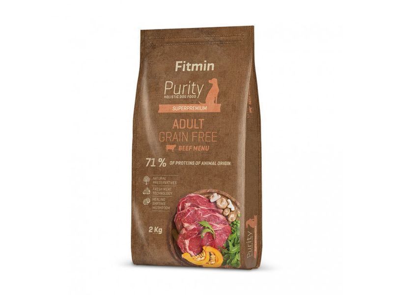 Фото Fitmin dog Purity GF Adult Beef (для дорослих собак середніх та великих порід з яловичиною беззерновий), 2 кг &mdash; купити в інтернет-магазині ЗооБаза
