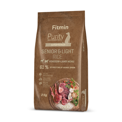 Фото Корм для літніх і надмірною вагою собак Fitmin Purity Rice Senior&Light Venison&Lamb 2 кг &mdash; купити в інтернет-магазині Зообаза. Дропшпінг. Товари для домашних тварин