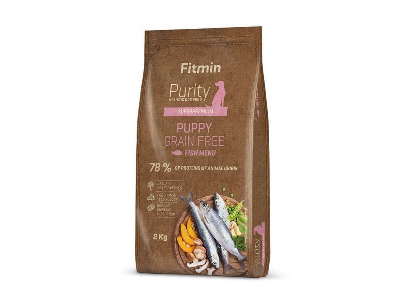 Фото Fitmin dog Purity GF Puppy Fish (для цуценят всіх порід з рибою беззерновий), 2 кг &mdash; купить в интернет-магазине ЗооБаза