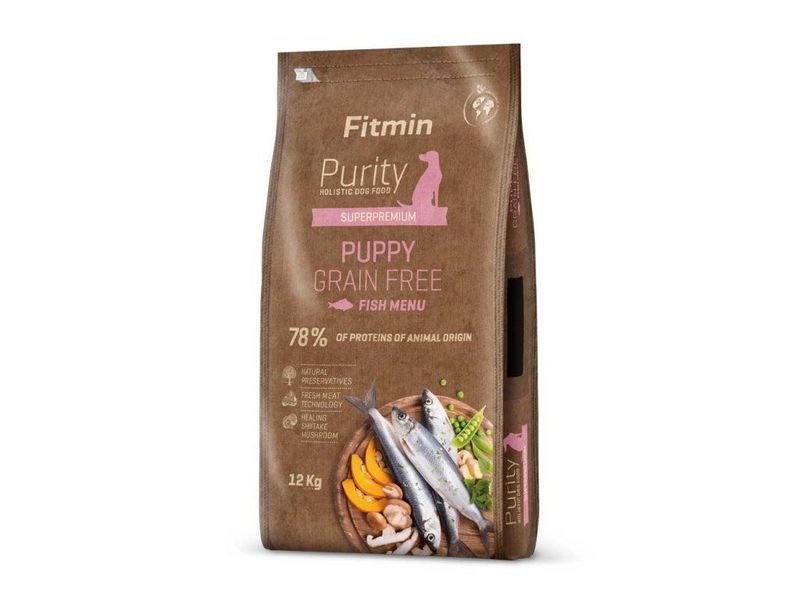 Фото Fitmin dog Purity GF Puppy Fish (для цуценят всіх порід з рибою беззерновий), 12 кг &mdash; купить в интернет-магазине ЗооБаза