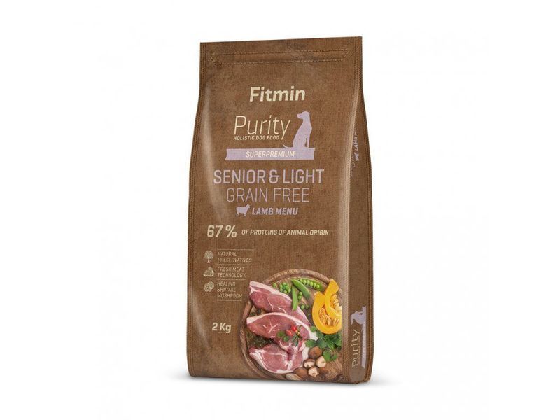 Фото Fitmin dog Purity GF Senior & Light Lamb (для собак літнього віку та малорухливих собак з ягням беззерновий), 2 кг &mdash; купить в интернет-магазине ЗооБаза