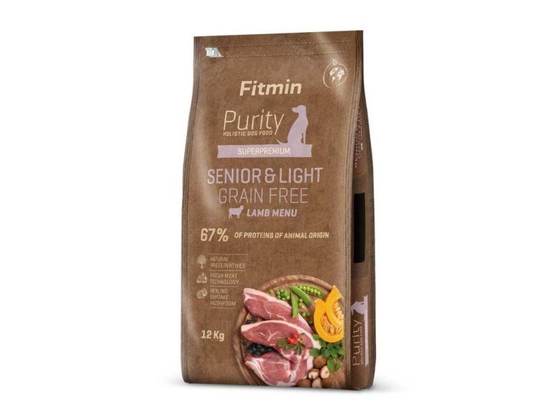 Фото Fitmin dog Purity GF Senior & Light Lamb (для собак літнього віку та малорухливих собак з ягням беззерновий), 12 кг &mdash; купить в интернет-магазине ЗооБаза