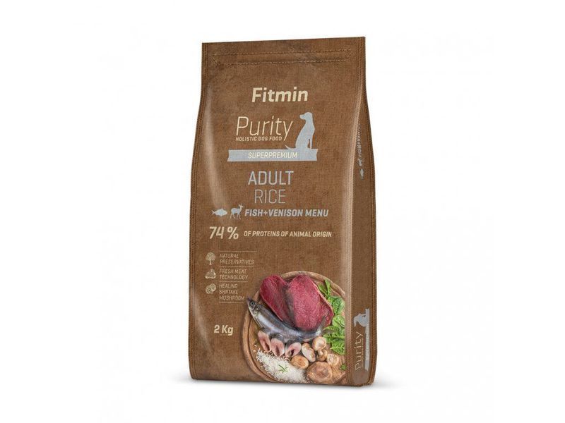 Фото Fitmin dog Purity Rice Adult Fish & Venison (для дорослих собак середніх та великих порід з рисом, риба та дичина), 2 кг &mdash; купить в интернет-магазине ЗооБаза