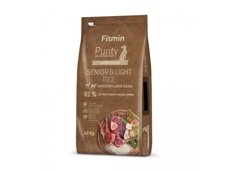 Фото Fitmin dog Purity Rice Senior & Light Venison & Lamb (для собак літнього віку та малорухливих собак з рисом, дичина та ягня), 12 кг &mdash; купить в интернет-магазине ЗооБаза