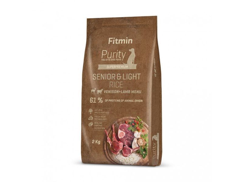 Фото Fitmin dog Purity Rice Senior & Light Venison & Lamb, 2 кг &mdash; купить в интернет-магазине ЗооБаза