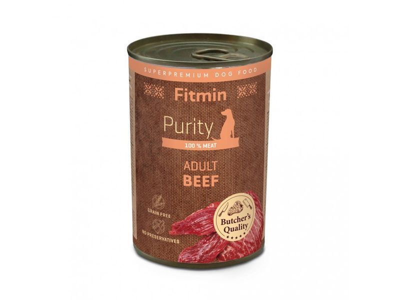 Фото Fitmin dog Purity tin Beef 400г &mdash; купить в интернет-магазине ЗооБаза