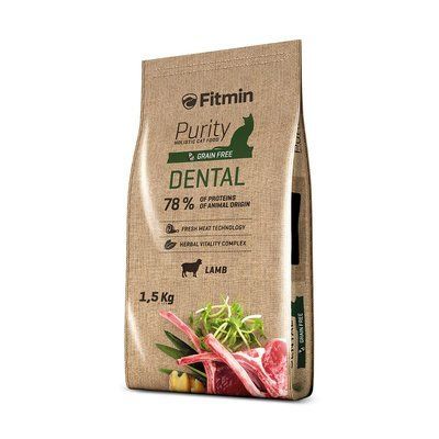 Фото Fitmin cat Purity Dental (Профілактика хвороб ротової порожнини з ягням), 1,5 кг &mdash; купити в інтернет-магазині Зообаза. Дропшпінг. Товари для домашних тварин