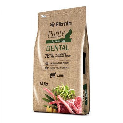 Фото Fitmin cat Purity Dental (Профілактика хвороб ротової порожнини з ягням), 10 кг &mdash; купити в інтернет-магазині Зообаза. Дропшпінг. Товари для домашних тварин