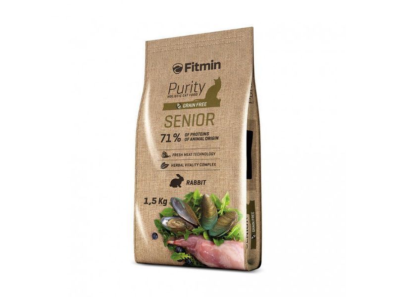 Фото Fitmin cat Purity Senior (для котів літнього віку з кроликом), 1,5 кг &mdash; купить в интернет-магазине ЗооБаза