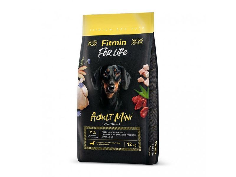 Фото Fitmin dog For Life Adult Mini (для дорослих собак малих та мініатюрних порід), 12 кг &mdash; купить в интернет-магазине ЗооБаза