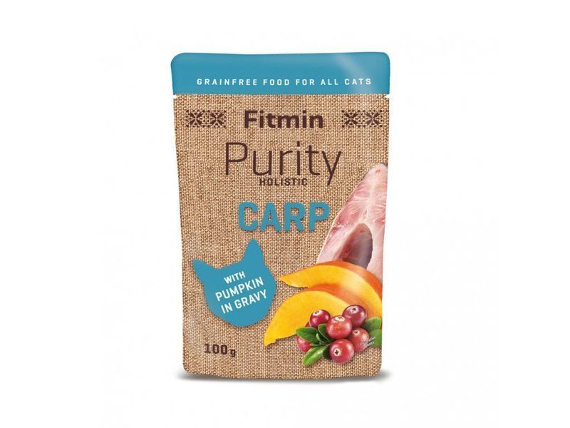 Фото Fitmin cat Purity pouch Carp with pumpkin 100г &mdash; купить в интернет-магазине ЗооБаза