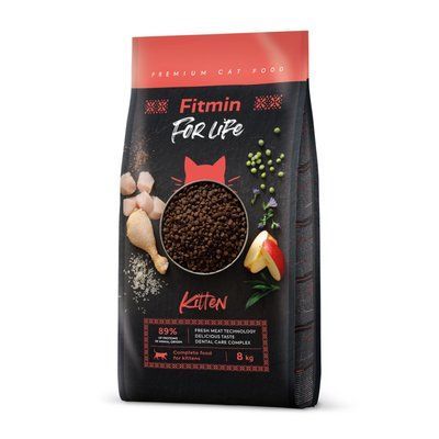 Фото Fitmin cat For Life Kitten (для кошенят), 1,8 кг &mdash; купити в інтернет-магазині Зообаза. Дропшпінг. Товари для домашних тварин